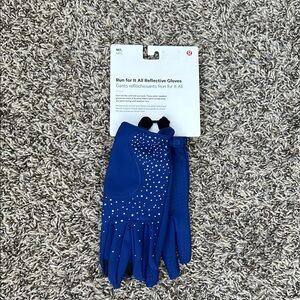 Lululemon Blue Reflective Gloves